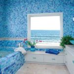 Bathroom mosaic is one of the popular options