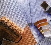 How to glue glass wallpaper: you need glue, a roller, a brush, a plastic spatula and a sharp knife