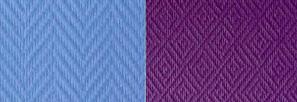 Herringbone and rhombuses are also common