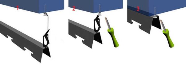Options for attaching the rail to the ceiling