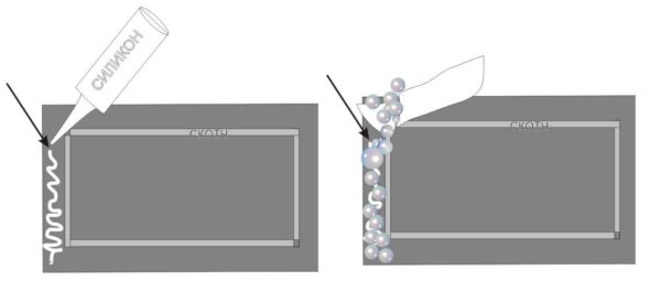 How to apply beads to a mirror