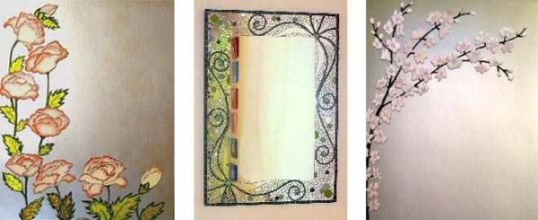 Frameless mirror decor