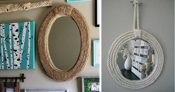 Rope mirror decor