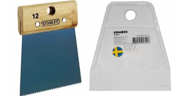 Spatulas for applying glue