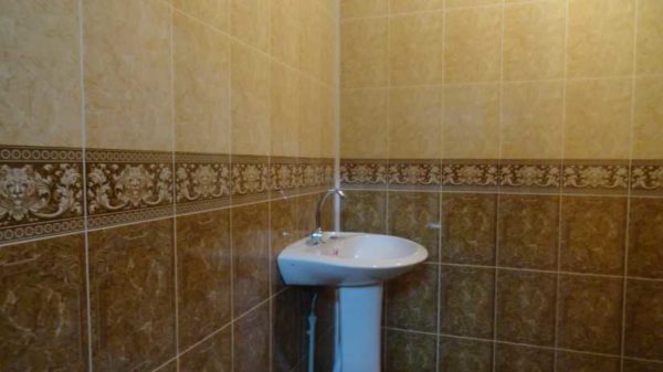Plastic under the tiles looks good