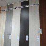 Moisture-resistant panels in the bathroom can be in the form of slats or strips