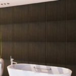 This is what the wall looks like after finishing with tiled wall panels.