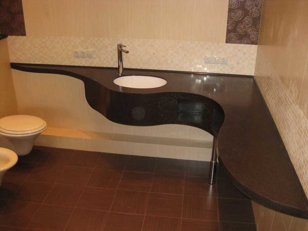 Moisture-resistant MDF bathroom countertop