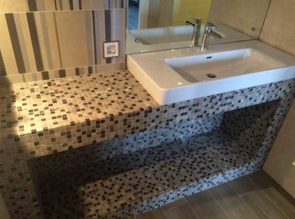You can make the most original shape from drywall and mosaic