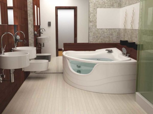 If you want to choose an acrylic bathtub with a custom look, Appollo has glass inserts