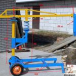 A ready-made homemade wood splitter with a spring with the specified dimensions