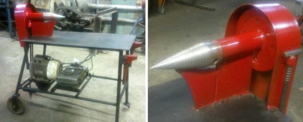 A safer model. Making such a wood splitter with your own hands will make your life much easier