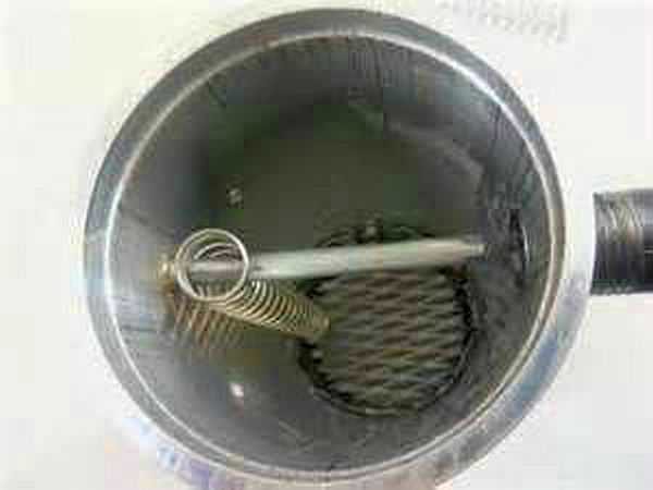 Install the net from the bottom side