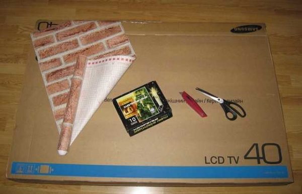 This is almost all that is needed to make a fake fireplace out of cardboard
