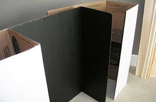 Fireplace parts made of cardboard
