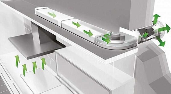In this version, even the ventilation duct laid along the top is almost invisible.