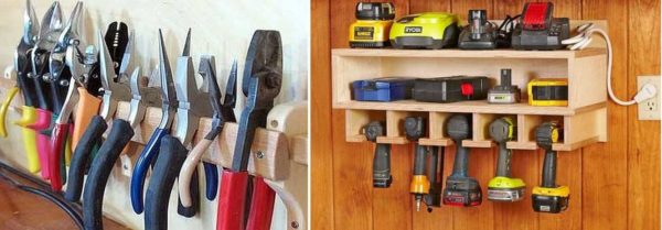 Storing hand tools in the garage