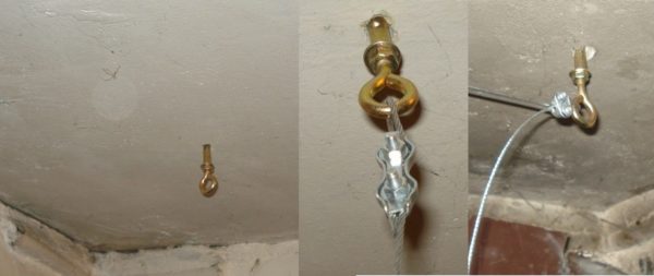 We install the anchor with loops, fasten the cable