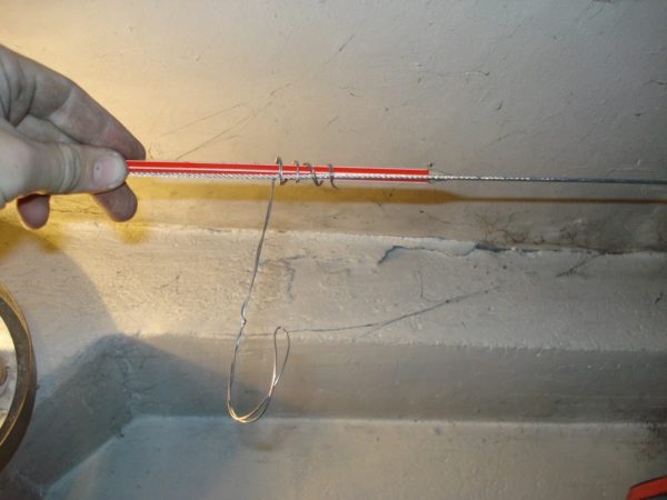 We make a hook (or several) for hanging the cable loops