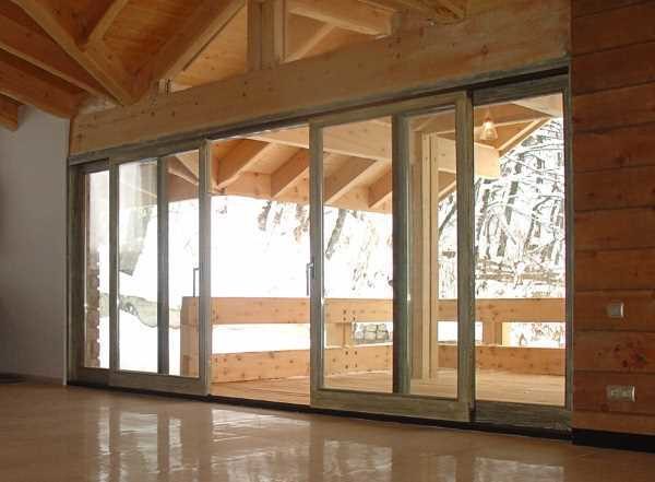 Sliding plastic entrance doors are a great way to decorate the exit to the terrace, to the garden to the backyard