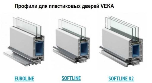 Different profiles for PVC entrance doors at Veka