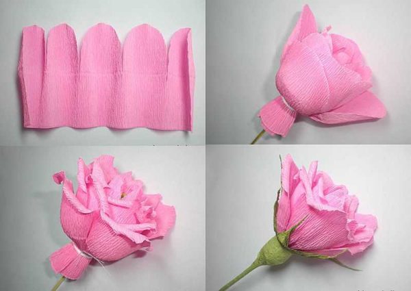 You can quickly make a rose from corrugated paper