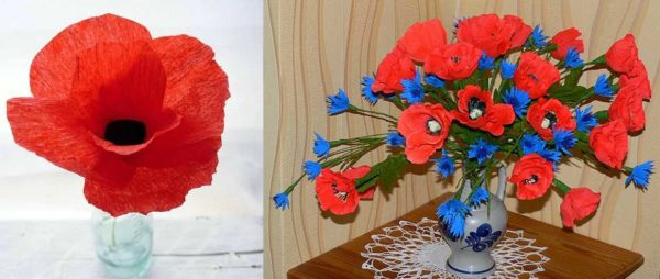 Here's a flower made of corrugated paper