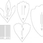 Life size pattern of peony petals