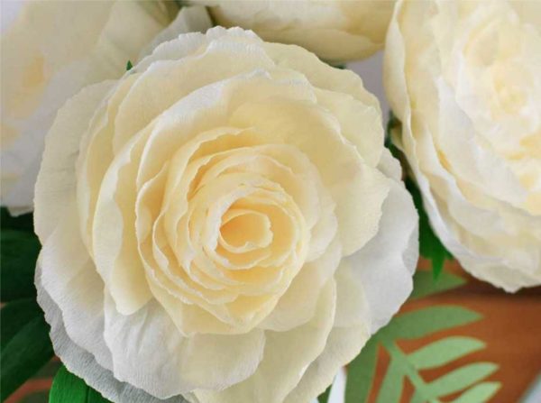 This is what you should get: very beautiful flowers from corrugated paper