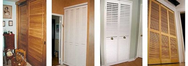 Louvered doors to technical rooms are a great option to achieve ventilation without organizing a special air duct
