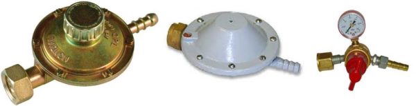 Types of reducers for propane gas cylinders