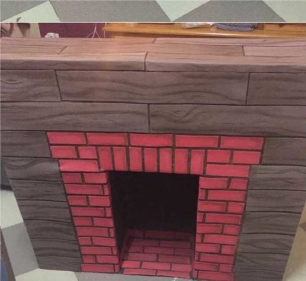 Imitation of masonry from different bricks