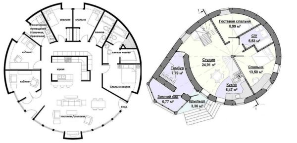 The layout of the domed house: we are considering ways to organize the entrance group