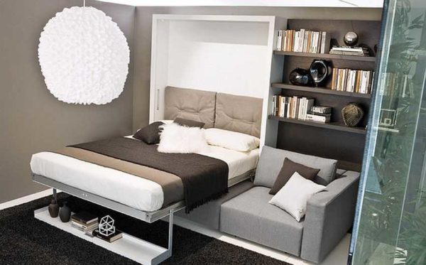 Rational use of space is the main plus of transformable furniture