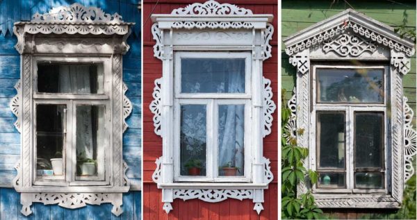 Carved platbands can be very diverse