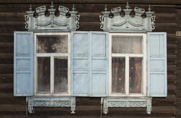 Shutters and platbands - this can often be found on old houses