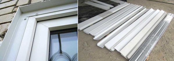 Metal platbands are mainly placed on brick houses
