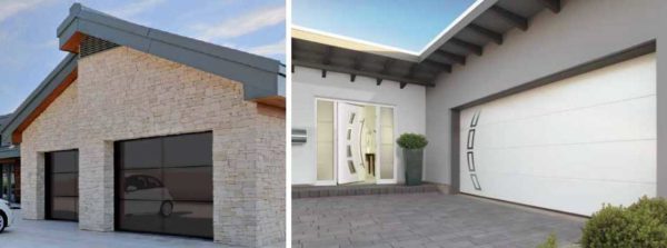 The design of sectional garage doors can be different