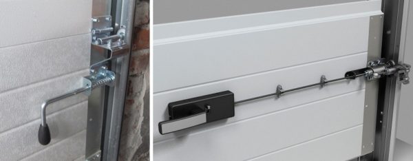 Two ways to lock sectional garage doors