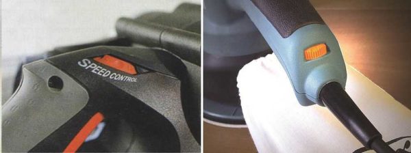 The speed regulator is located on the handle