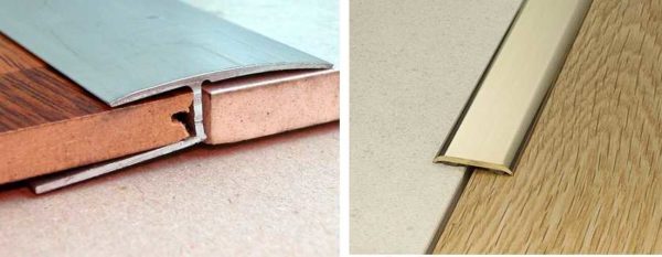 Aluminum sills are used on straight sections