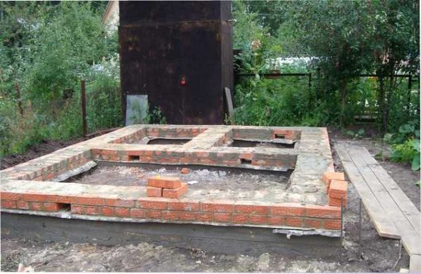 Brick laid on concrete