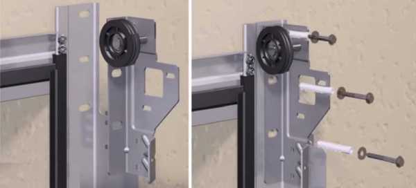 Wall fixing with castor angle