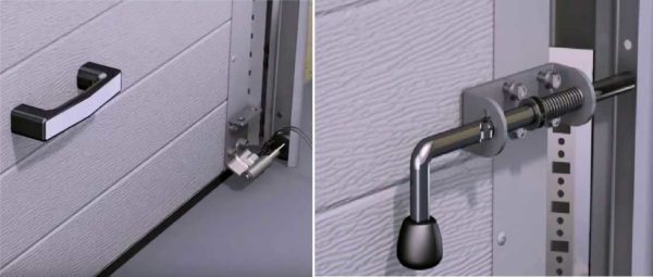 We put the handle and the latch