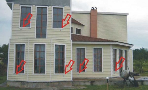 Such openings on the facade leave supply valves / recuperators