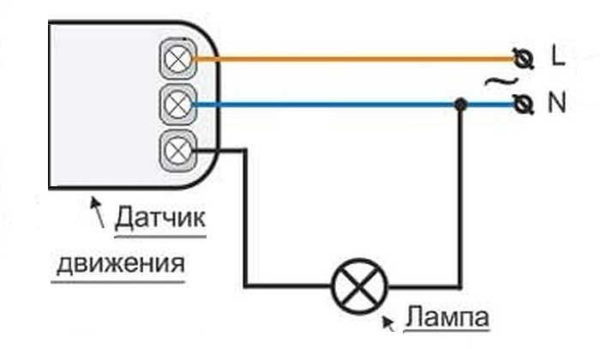 Movement sensor switching circuit to turn on light in a dark room