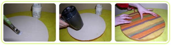 Decoupage technique with an iron
