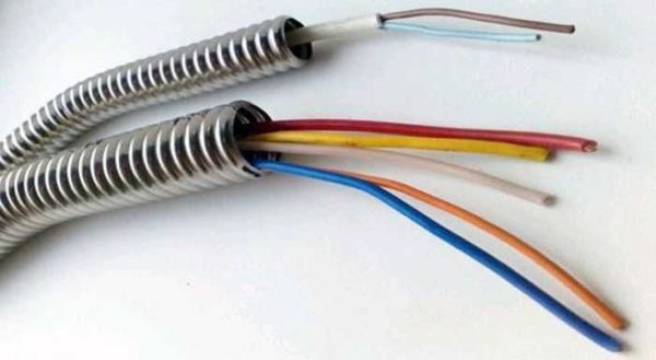 The size of the corrugation for the electric cable is selected depending on the number and size of the conductors