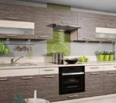 An economy-class modular kitchen made of chipboard can also be in a modern style