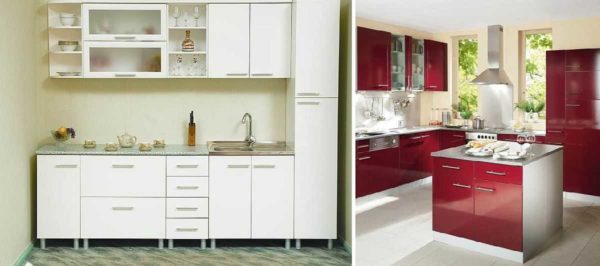 Pencil case and cabinets for island kitchens - new types in modular kitchens